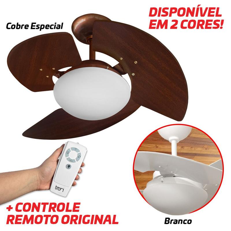 Kit Ventilador de Teto Aventador Stilo 3 Pás Silencioso Com Controle ...
