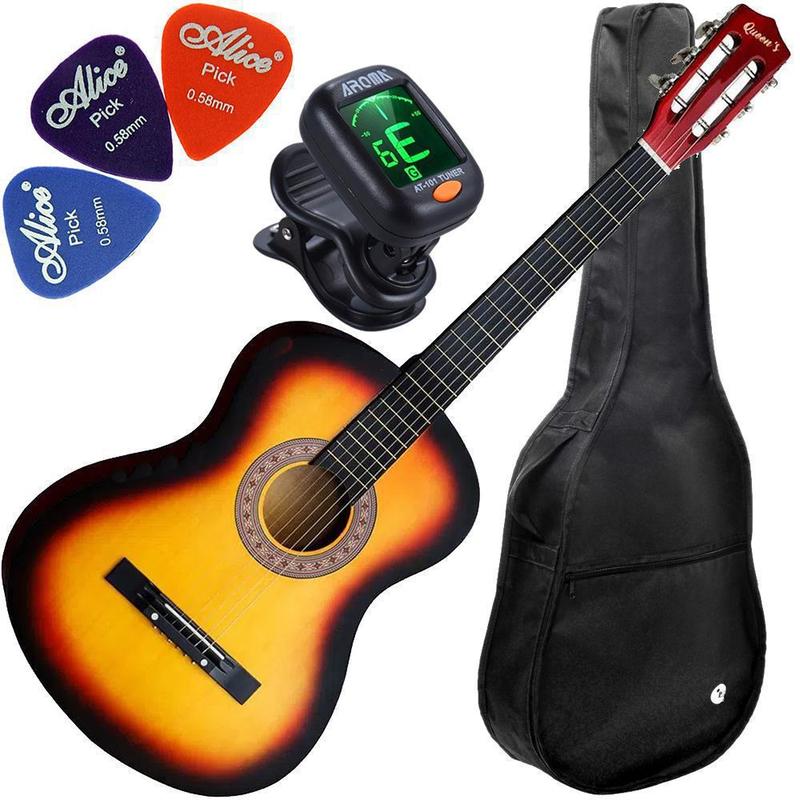 Kit Violão Barato Clássico Estudante Acústico Nylon Sunburst - Queen'S ...