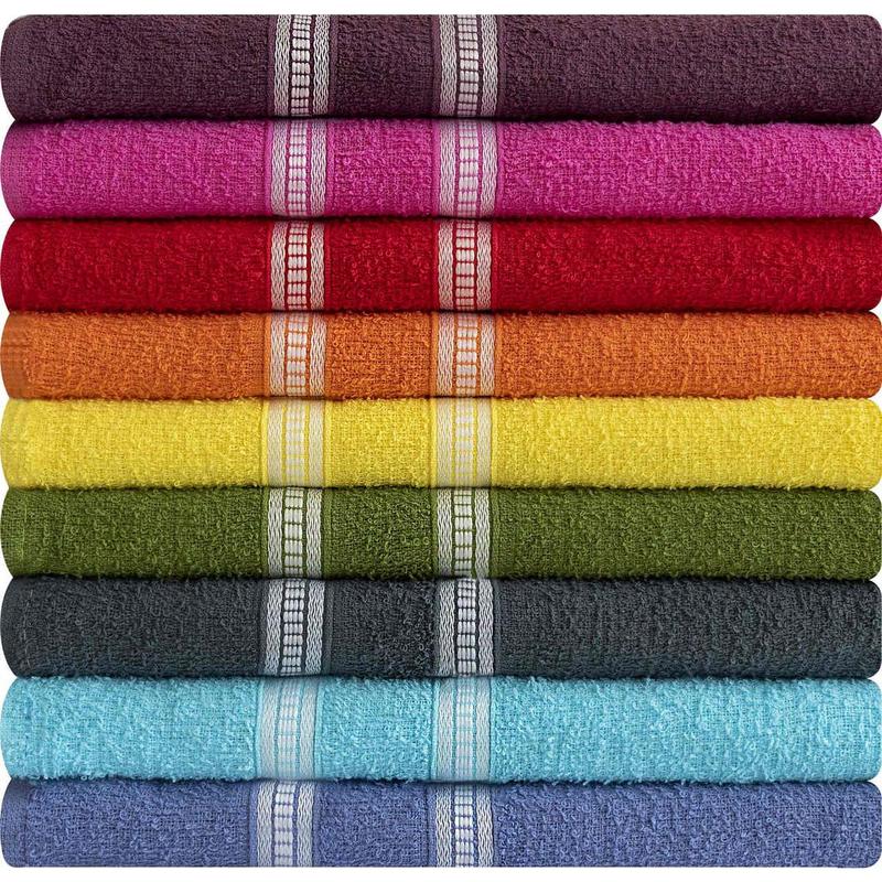 Kit10 Toalha De Banho Felpuda Lisa Cores Atacado Otima Absorcao - FM ...