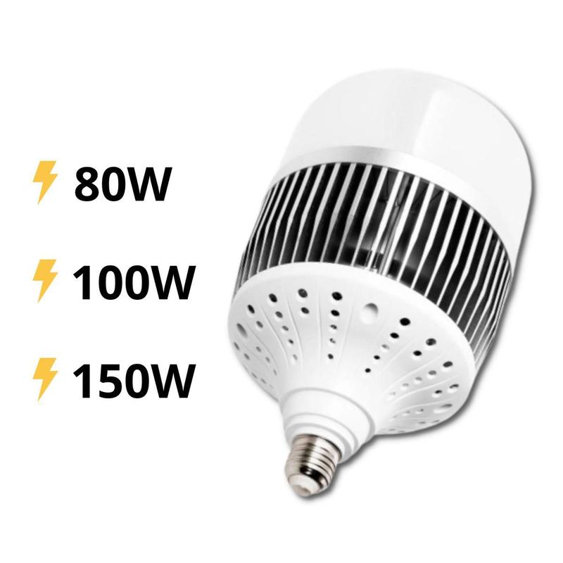 Lâmpada Ultra Led Bulbo Alta Potência Iluminação Forte 80w 100w 150w ...