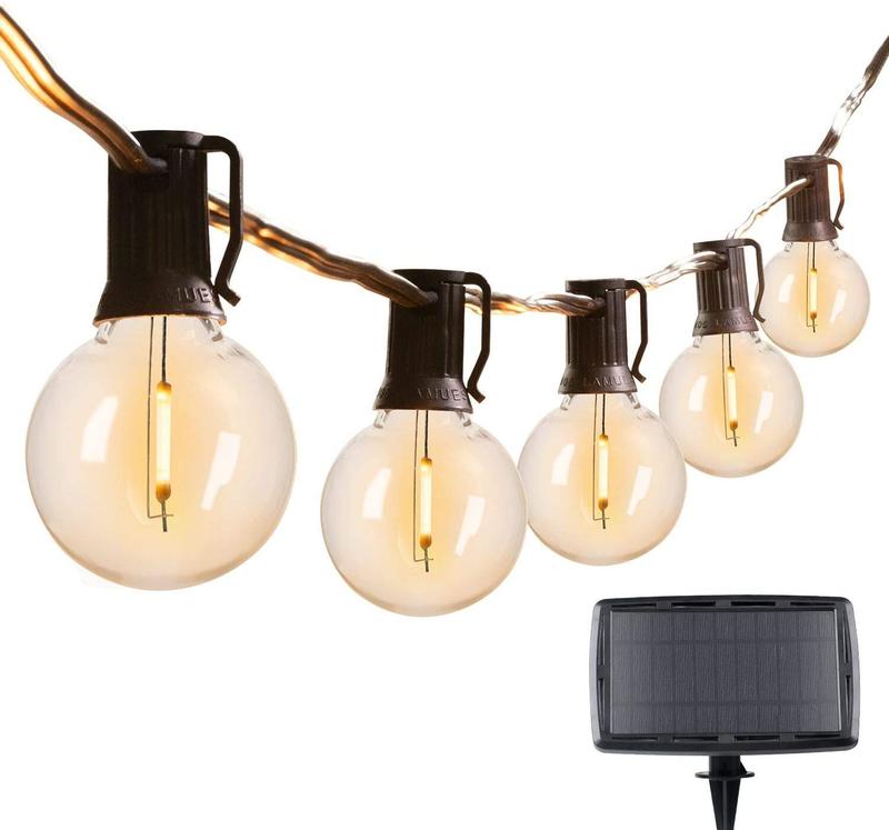 Lâmpadas de corda solar 25 LEDs para área externa - Brightown - Cordão ...