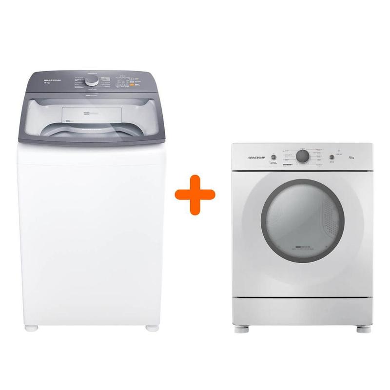 Lavadora de Roupas 14kg Branco + Secadora 10kg Brastemp 220V: Os Dois ...