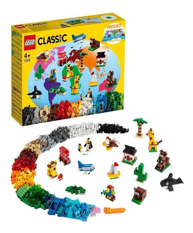 Lego Classic Around The World Ao Redor Do Mundo 11015 - Brinquedos de ...