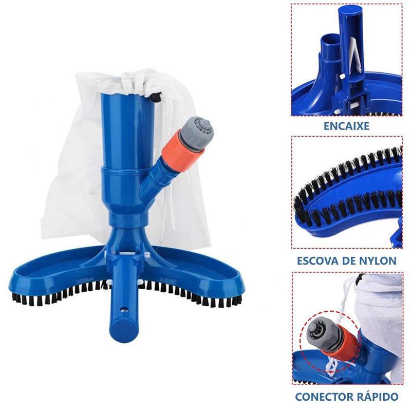 Limpador De Piscina Aspirador Escova A Vácuo Elimina Sujeira - Tianxun ...