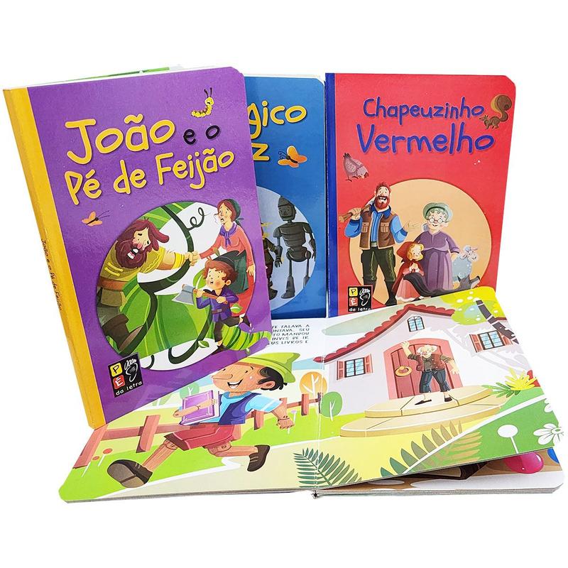 Literatura Infantil Contos Cartonados Biblioteca Clássica Coleção Em 4 ...