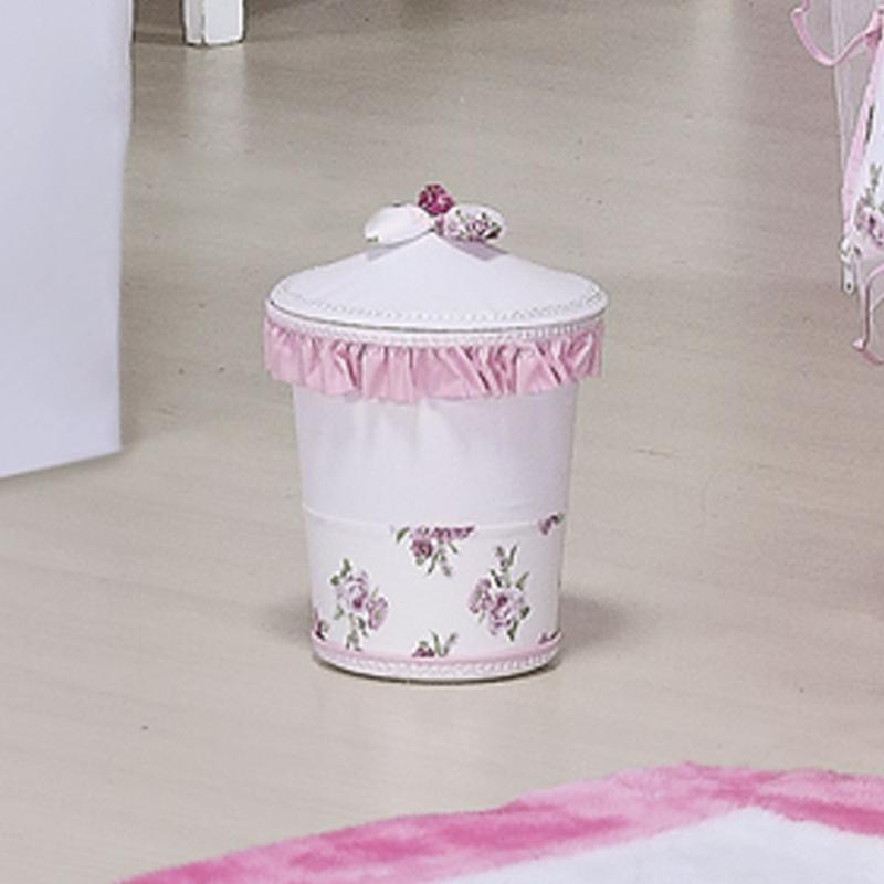 Lixeira Decorada para Quarto de Bebê Flower Rosa 01 Peça - Coleção ...