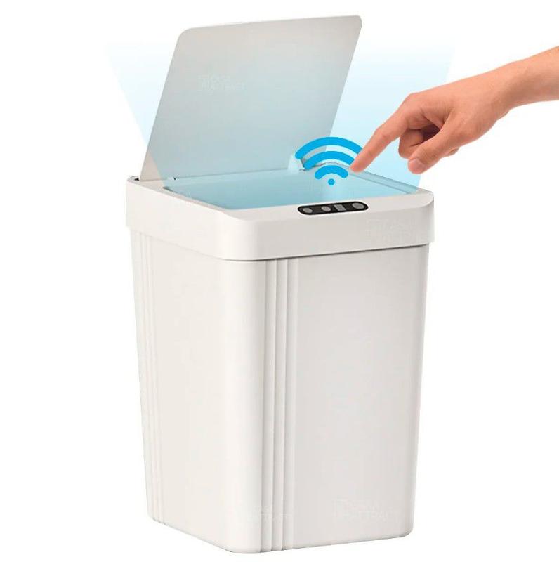 Lixeira Inteligente C/ Sensor de Movimento Automática Eletrônica Abre e ...