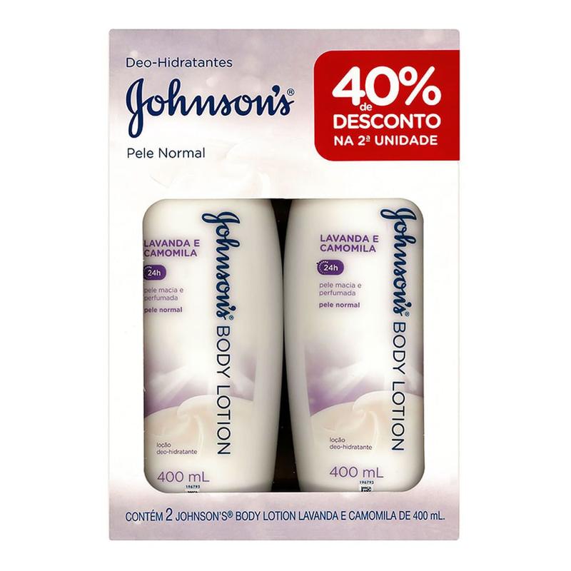 Loção Hidratante Johnson's Lavanda e Camomila 2 Unidades de 400ml Cada