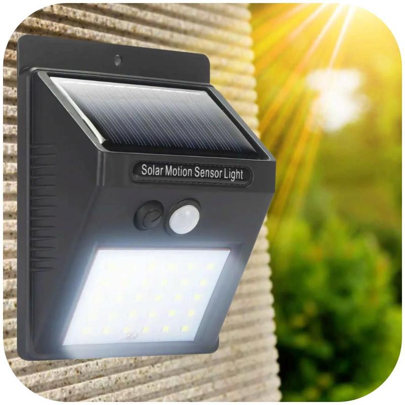 Luminaria Solar Led Luz Automática Sensor De Presença Ip67 - Luminária ...