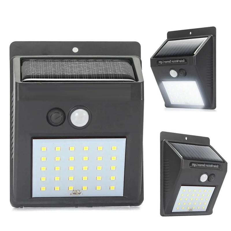 Luminaria Solar Luz Led Com Sensor De Presença Automático - Luminária ...