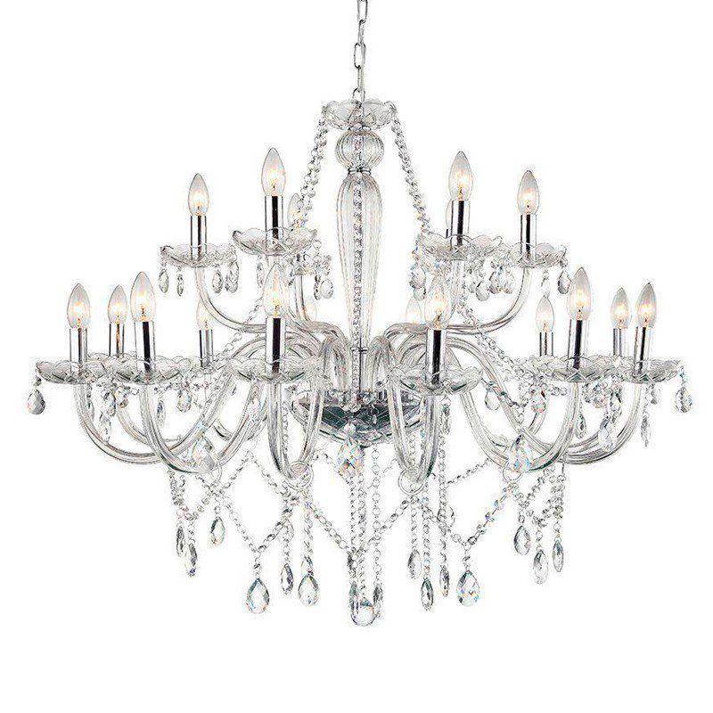 Lustre Pendente Arquitetizze Maria Thereza 18 Braços Transparente E14 ...