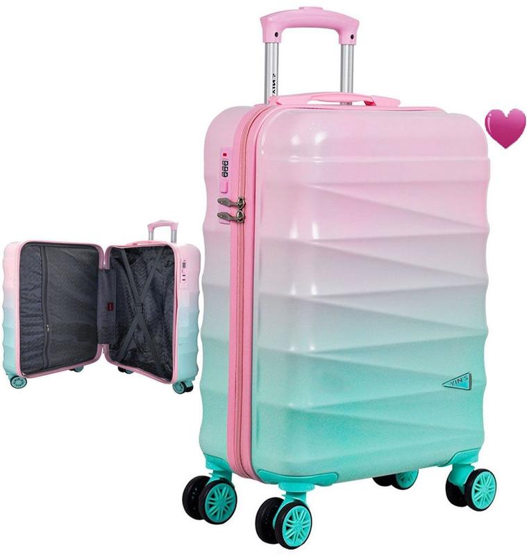 Mala De Bordo Viagem 10kg Rígida 55cm Altura Pequena Abs Feminina ...