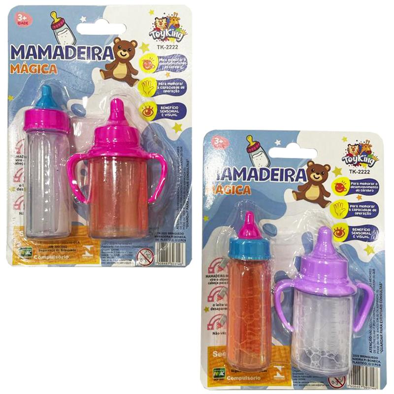 Mamadeira magica para boneca com suquinho de laranja e leitinho com 2 ...