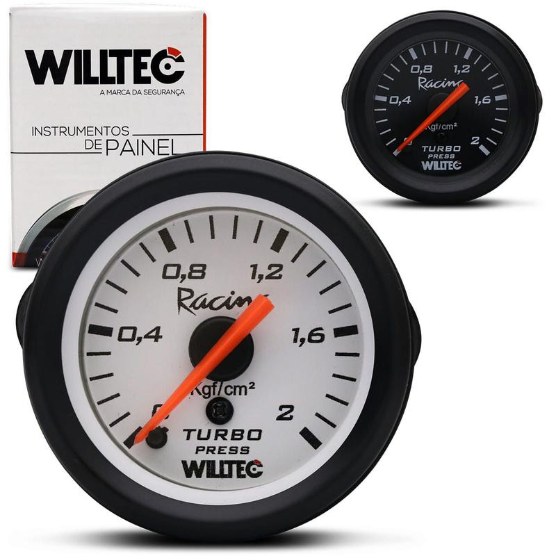 Manômetro Medidor Pressão do Turbo Turbina 2 Kg 52mm Painel Automotivo ...
