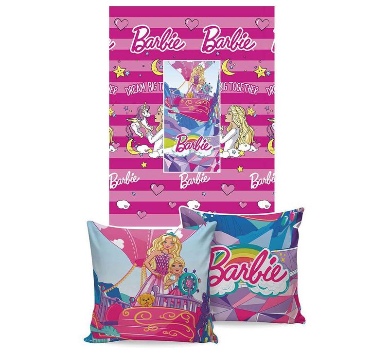Manta Almofada Barbie 1,50 m x 2,00 m Jolitex - Manta - Magazine Luiza