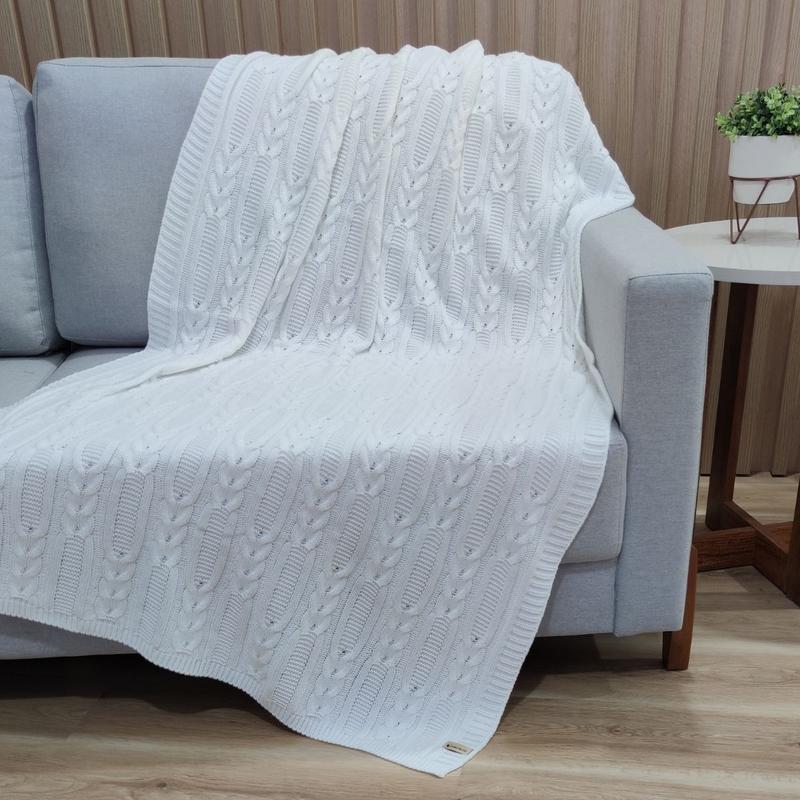 Manta Sofa Trico Decorativa 150x90cm Usufruto Tricot c3 - Manta para ...