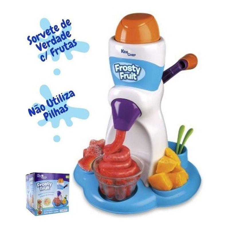 Máquina De Sorvete Infantil Frutas Congeladas Manual Frosty ...