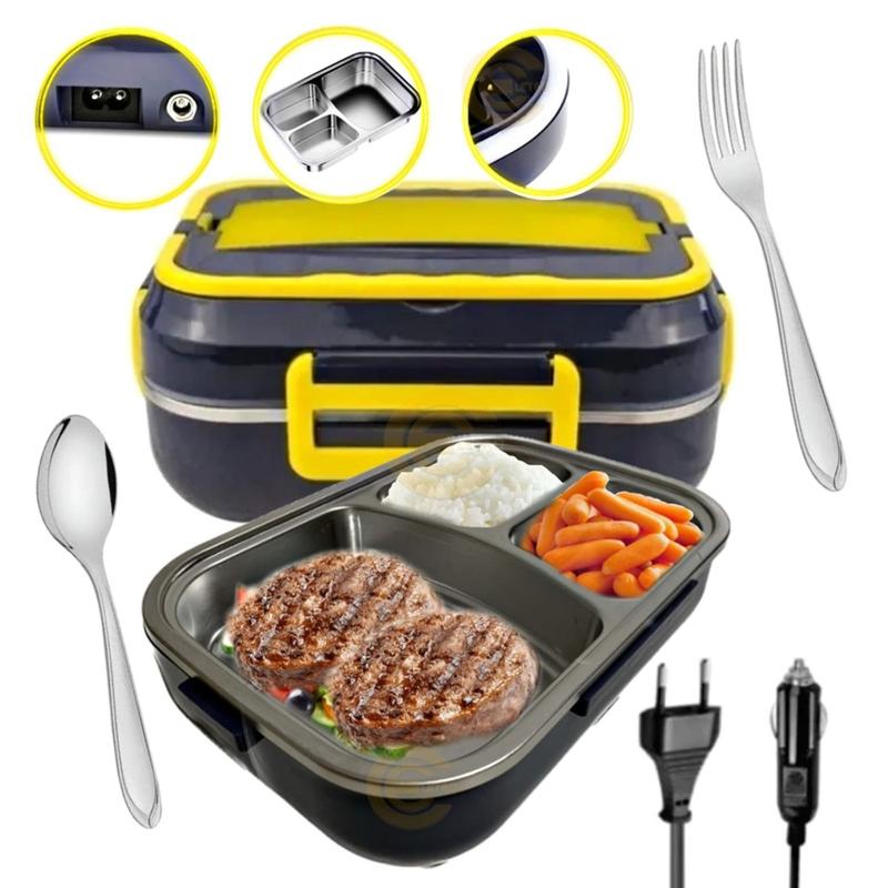 Marmita Elétrica Aquecedora Portátil Lunch Box Gourmet - Marmitas ...
