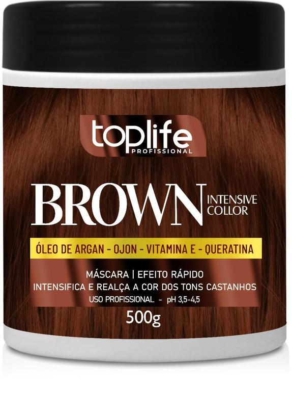 Máscara Matizadora Marrom Tonalizante Brown Castanho 500G - Toplife ...
