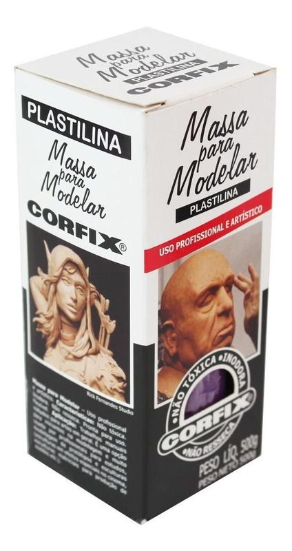 Massa Modelar Profissional Plastilina Corfix Violeta 500g - Massinha ...