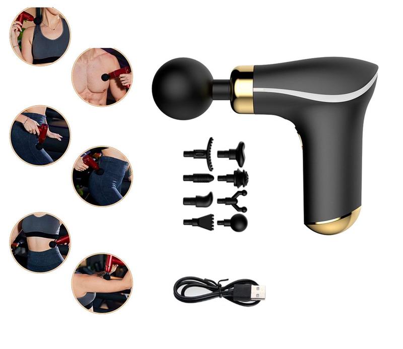 Massageador Muscular Pistola Profissional C/ 8 Cabeças 3000rpm Max ...