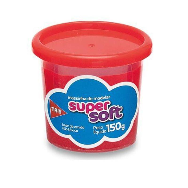 Massinha de modelar soft tris pote 150g vermelho - Massinha - Magazine ...