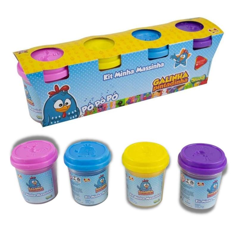 Massinha Galinha Pintadinha - Kit 4 Potinhos Pópópó - Sunny ...