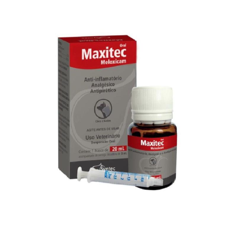 Maxitec Oral Meloxicam 20 ml Syntec Para Cães e Gatos - Anti ...