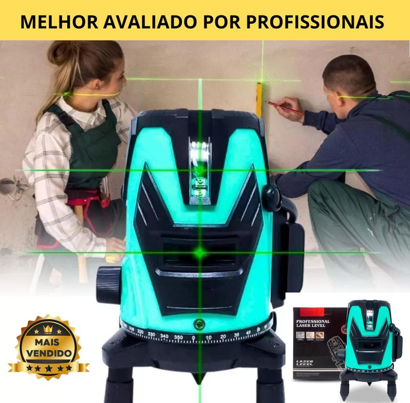 Melhor Nível Laser 60metros Bateria Recarregável Suporte Rosqueável e ...
