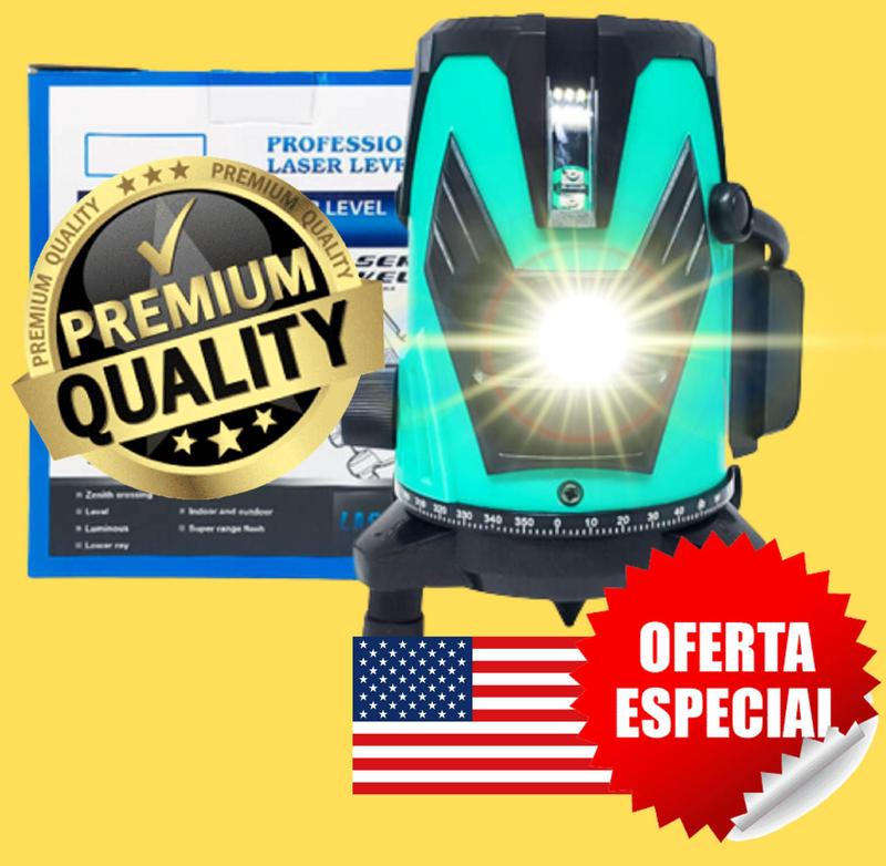 MELHOR NIVEL LASER PROFISSIONAL Nível Laser 60m 2 Linhas Bateria ...