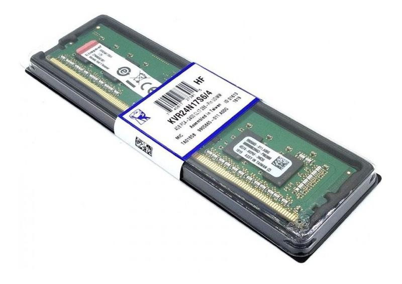 Memoria Desktop 4gb Ddr4 2400 Mhz Kingston Dimm KVR24N17S8/4 - Memória ...