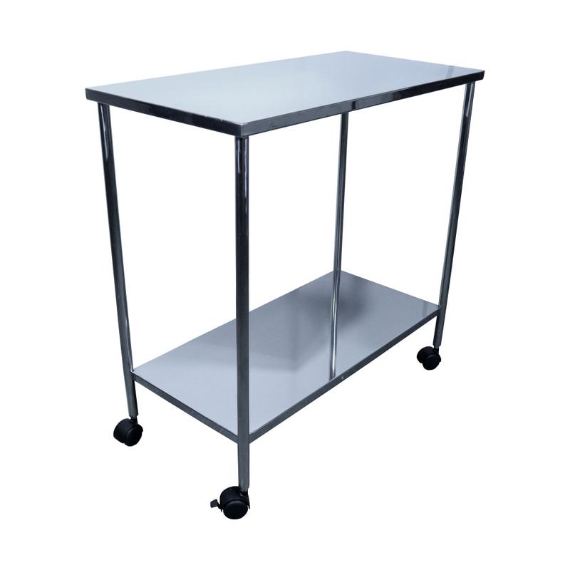 Mesa Auxiliar WENKO Loft - De Bambú Natural Y Metal Negro, 40x50x40 Cm, Estilo Industrial