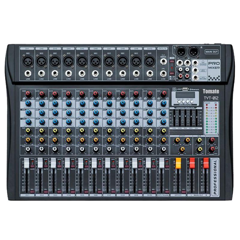Mesa De Som 12 Canais Com 16 Efeitos Inclusos, USB, MP3 e Display ...