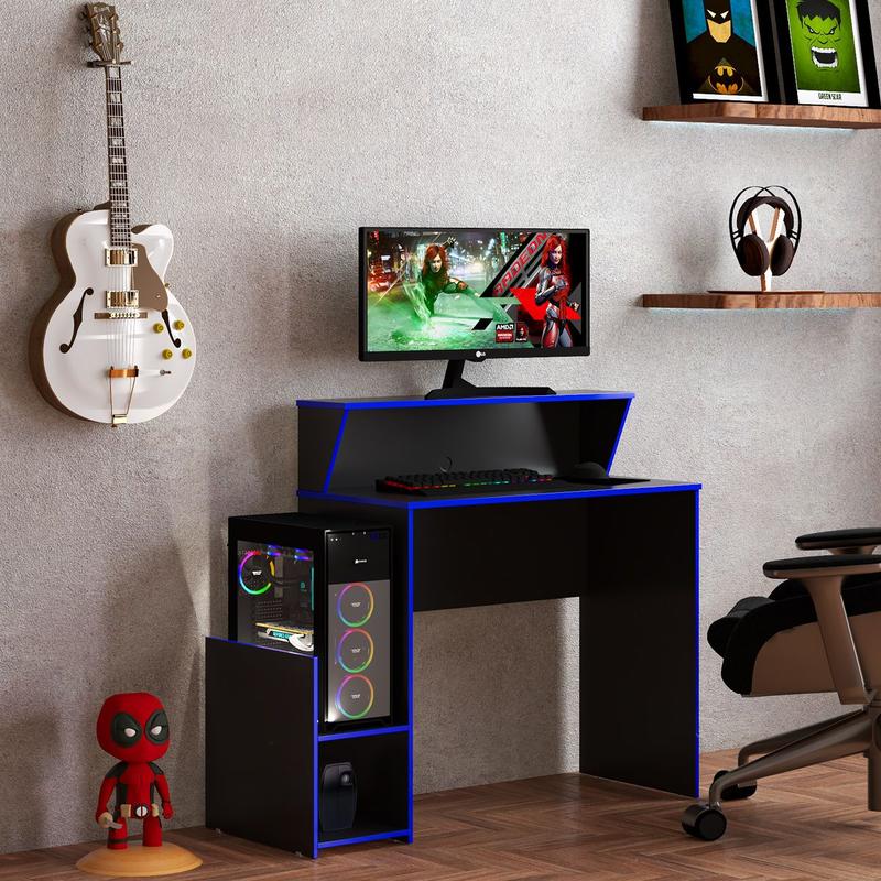 Mesa Gamer Escrivaninha Pequena Para Quarto Escritório para Computador ...