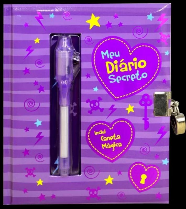 Meu Diario Secreto Roxo Com Cadeado E Caneta Magica Vale Das