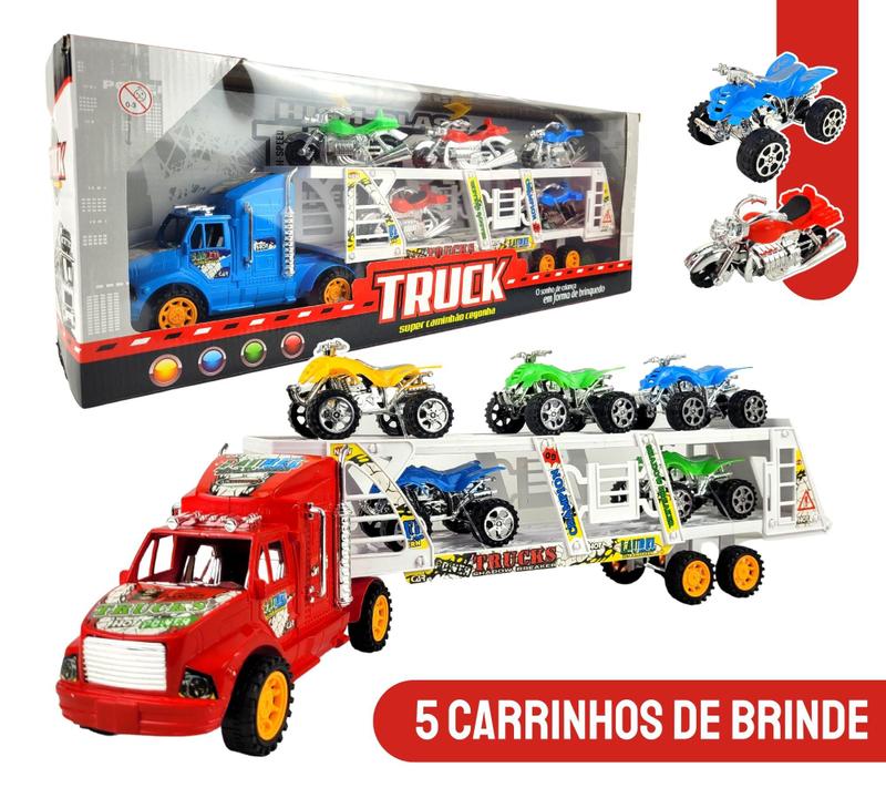 Mini Carreta Caminhão Cegonha Infantil Criança Menino 51cm - Pica Pau ...