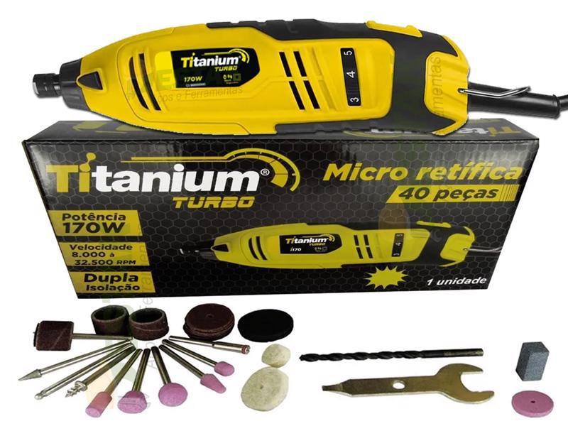 Mini retifica portátil eletrica lixadeira com acessorios - TITANIUM ...
