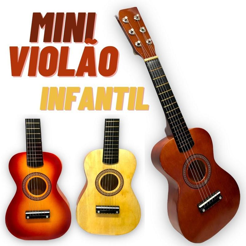 Mini Violao Infantil Semi Profissional Madeira Aprendizagem - IMP ...