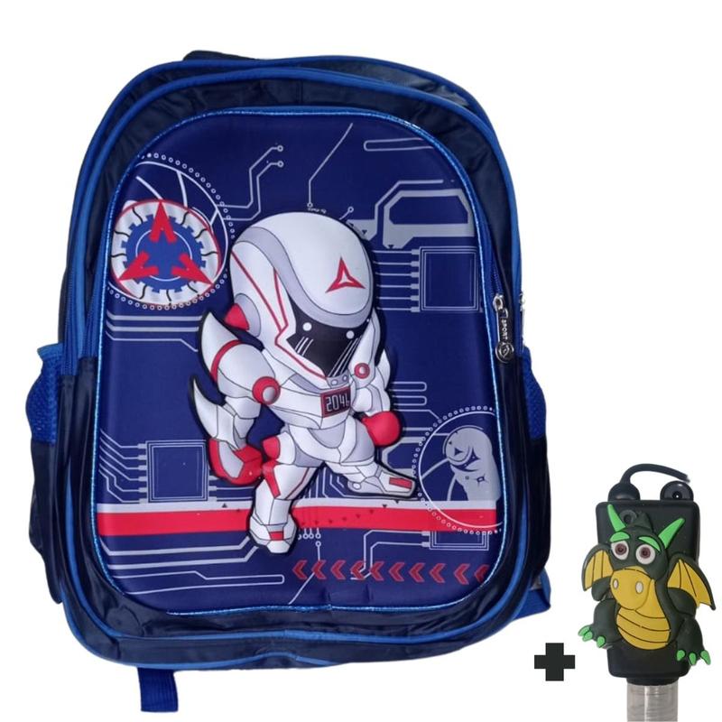 Mochila 3d Escolar Infantil Menino Robô Bolsa Escolar - KAEKA - Kit ...