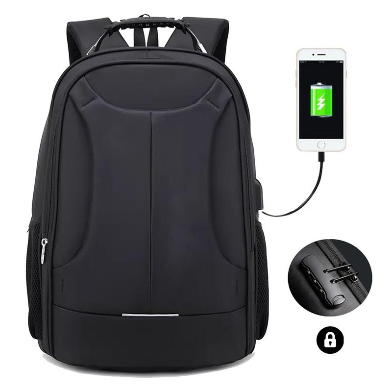 Mochila Bolsa Anti Furto C/ Cabo Usb e Cadeado Resistente Impermeável ...