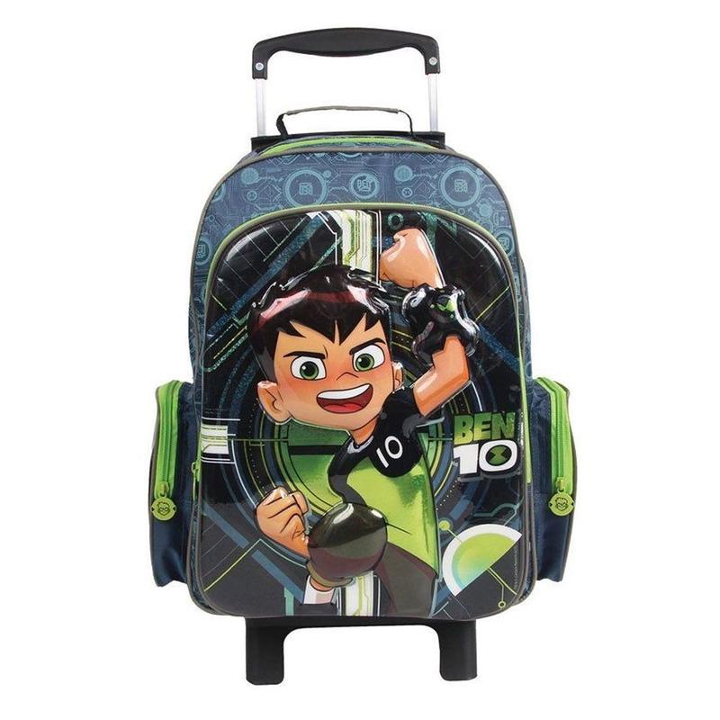 Mochila Infantil 3d Ben 10 Carrinho Rodinha Menino Tam G - Dermiwil ...