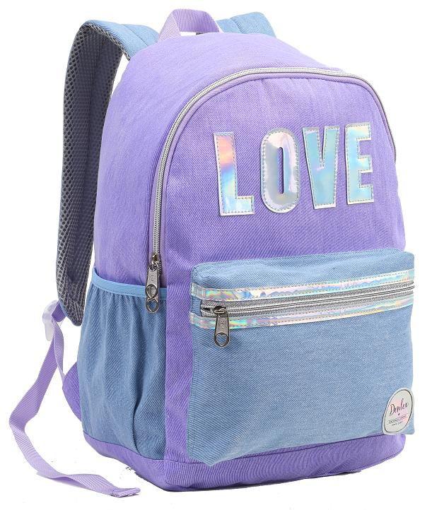 Mochila Menina Costas Reforçada Holográfico Love Gold 2023 - Denlex ...
