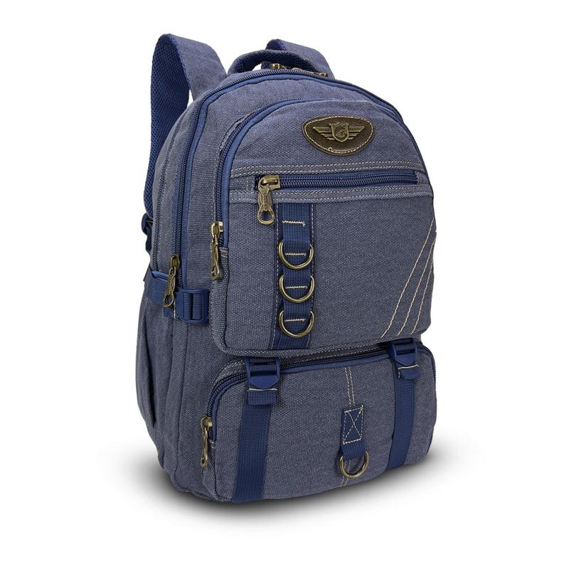 Mochilas Masculinas Reforçada De Lona Escola Trabalho - KVN - Mochila ...