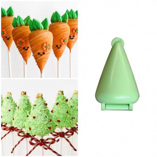 Molde Para Pop Cake Formato de Cone 3D - Cia do Molde - Topo de Bolo ...