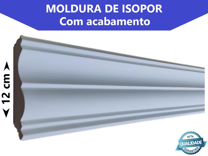 Moldura de isopor com acabamento em massa PVA roda forro roda teto ...