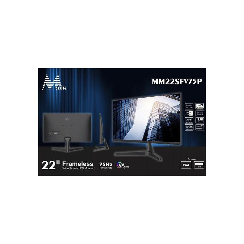 Monitor 22 Mtek Hdmi Vga De Mm22Sfv75P Va 75Hz Fhd U.Slim - Monitor ...