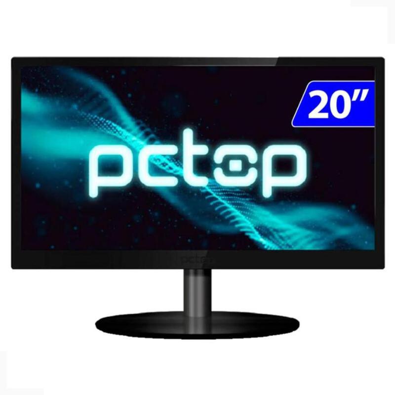 Monitor Pctop 20 pol. Led 1600x900 5ms Com Inclinação Hdmi e Vga 60Hz ...