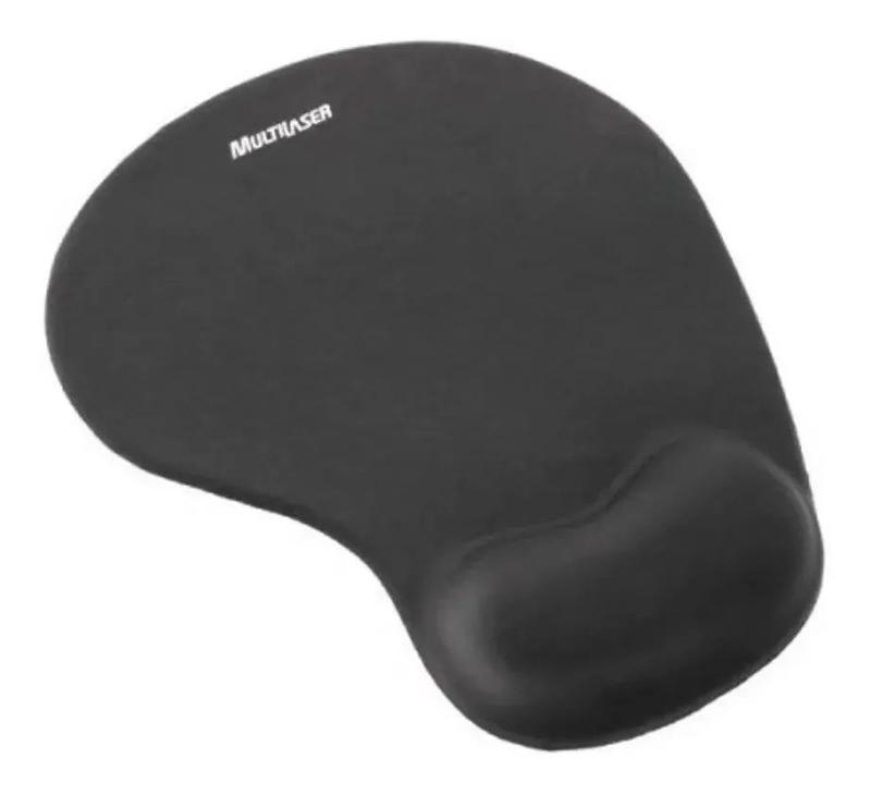 Mouse Pad Com Apoio Em Gel Ergonomico E Antiderrapante Preto