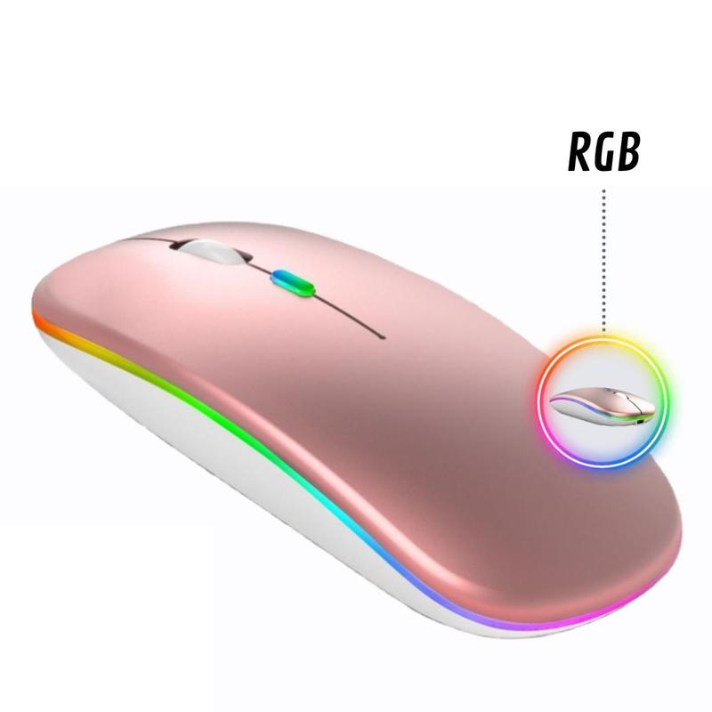 Mouse Sem Fio Bateria Interna Recarregável Longa Duração RGB ...