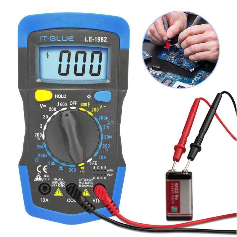 Multímetro Digital Profissional Portátil Bateria 9v Beep Multiteste ...